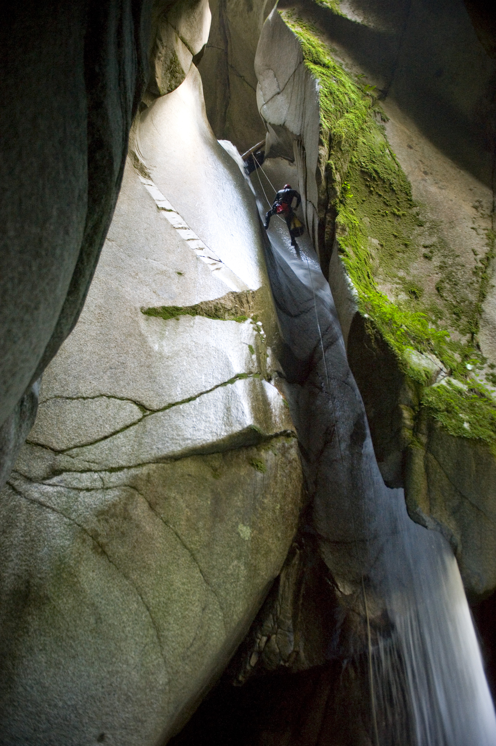 Damien Briguet and James MacKinnon are doing the first descent of Box Canyon, across the Squamish River from downtown Squamish