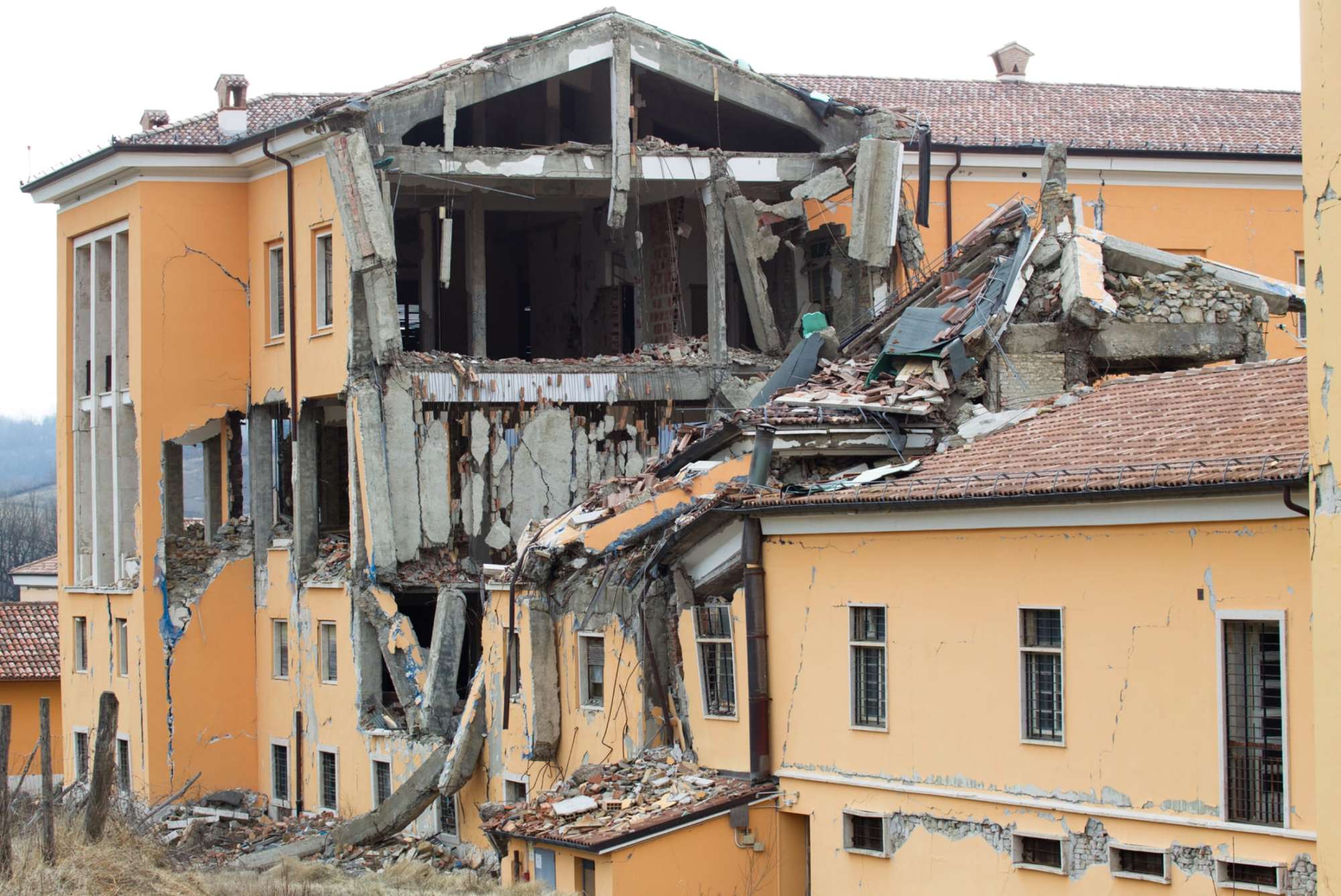 Mountains In Motion Devastated Building