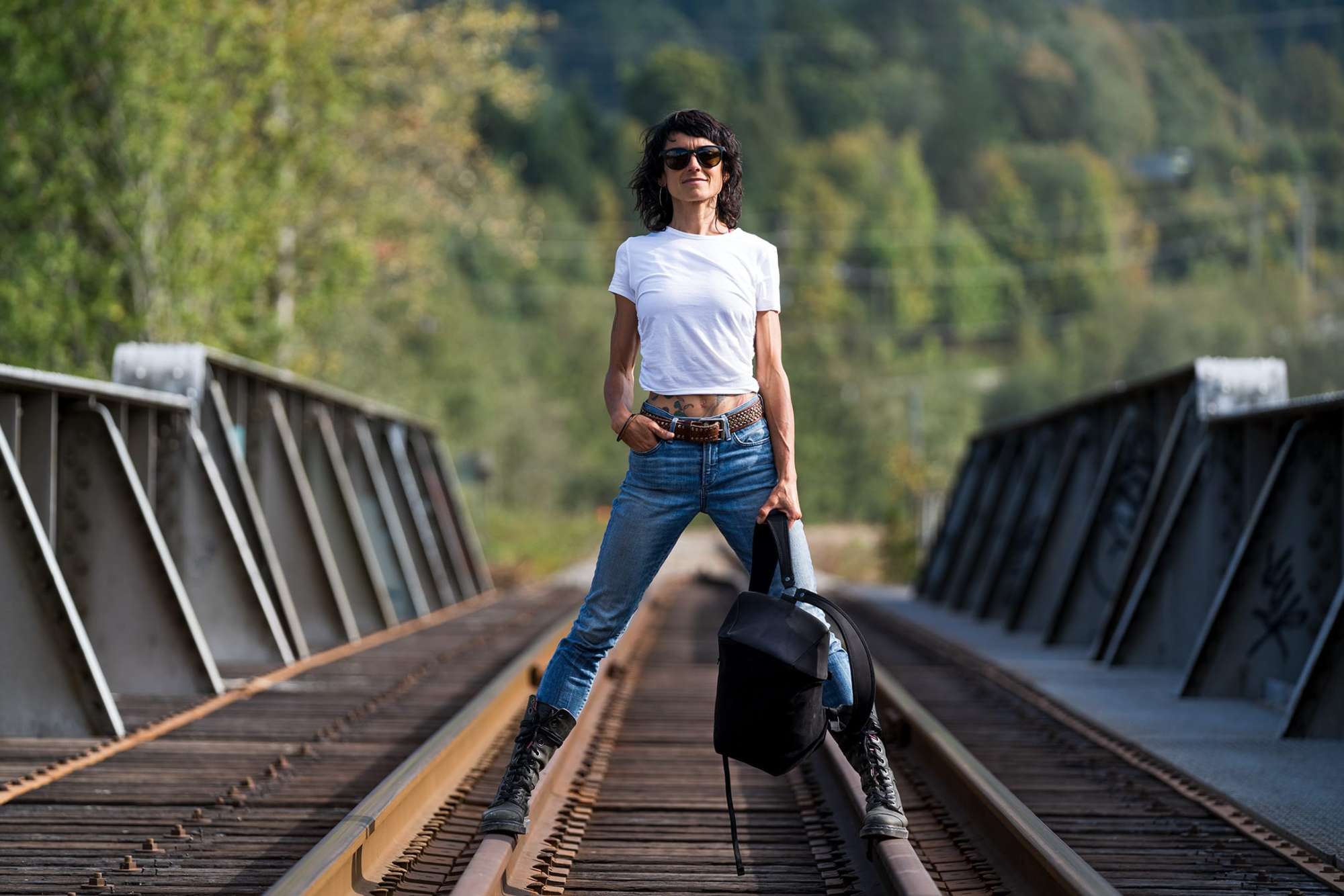 Made in Squamish Meet the Father Daughter Duo Behind Kingsclere Woman Standing Traintracks