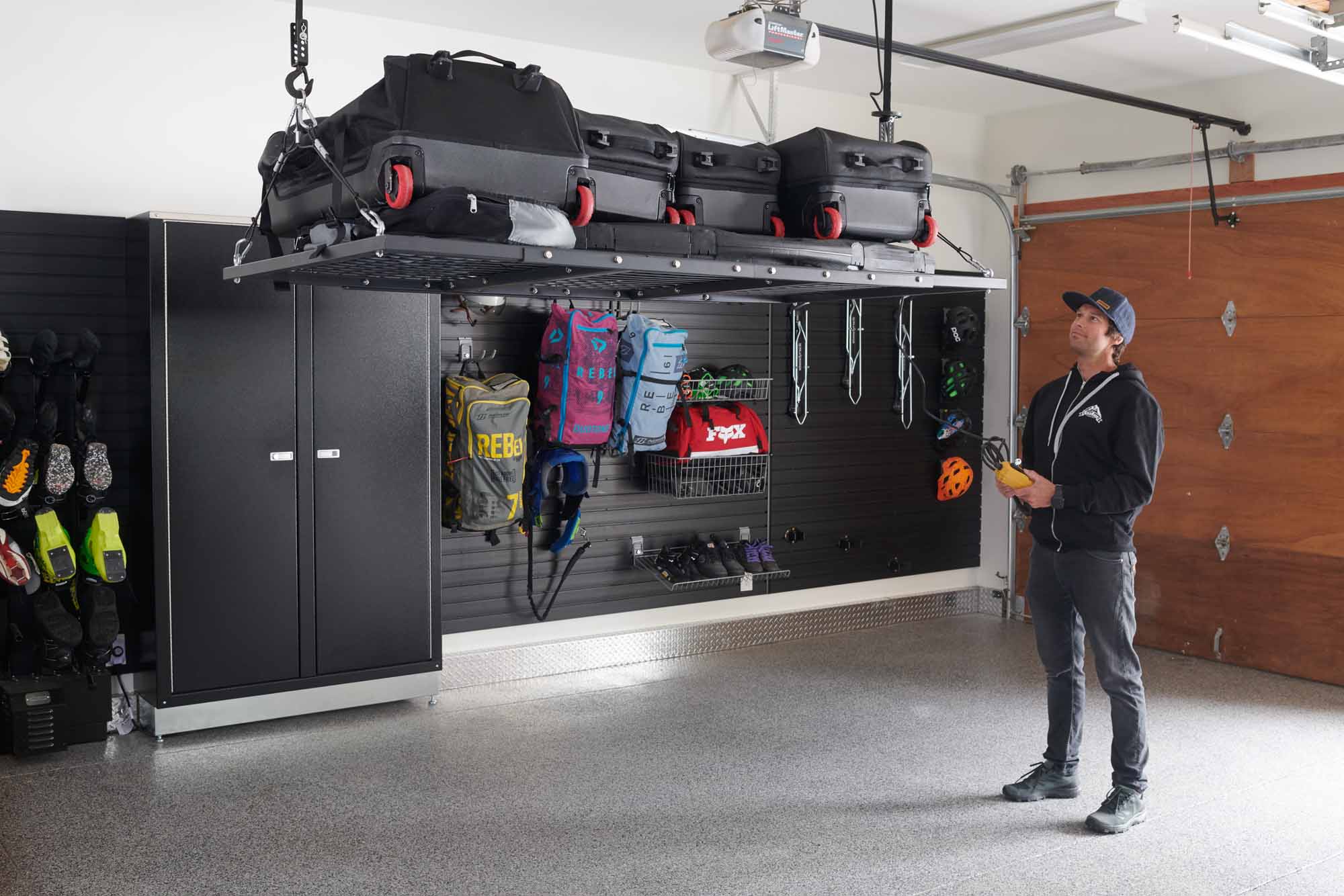 Pimp My Garage Gold Barr Garages Wants to Make Your Garage Better Hanging Storage