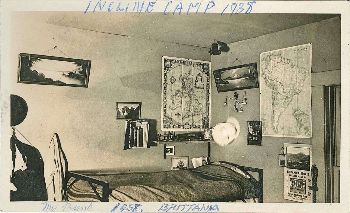 Mine and Mountains Ghost Stories of Britannia Beach Incline Camp 1938 bedroom