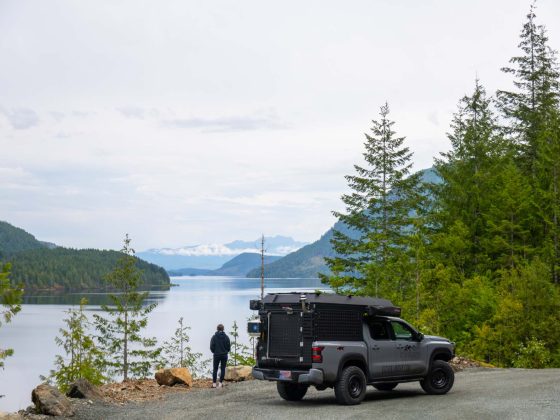 British Columbia coast overlanding truck