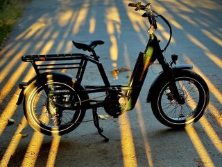 Rad Power Bikes Radrunner e-bike parked