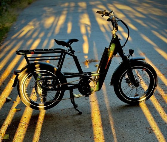 Rad Power Bikes Radrunner e-bike parked