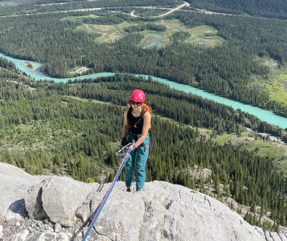 Rock climbing in the Bow Valley